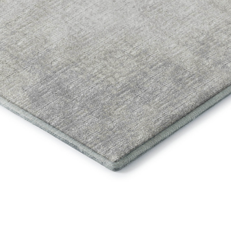 Premium Machine Washable Villers Gray Rug, Rectangle 3' x 5'