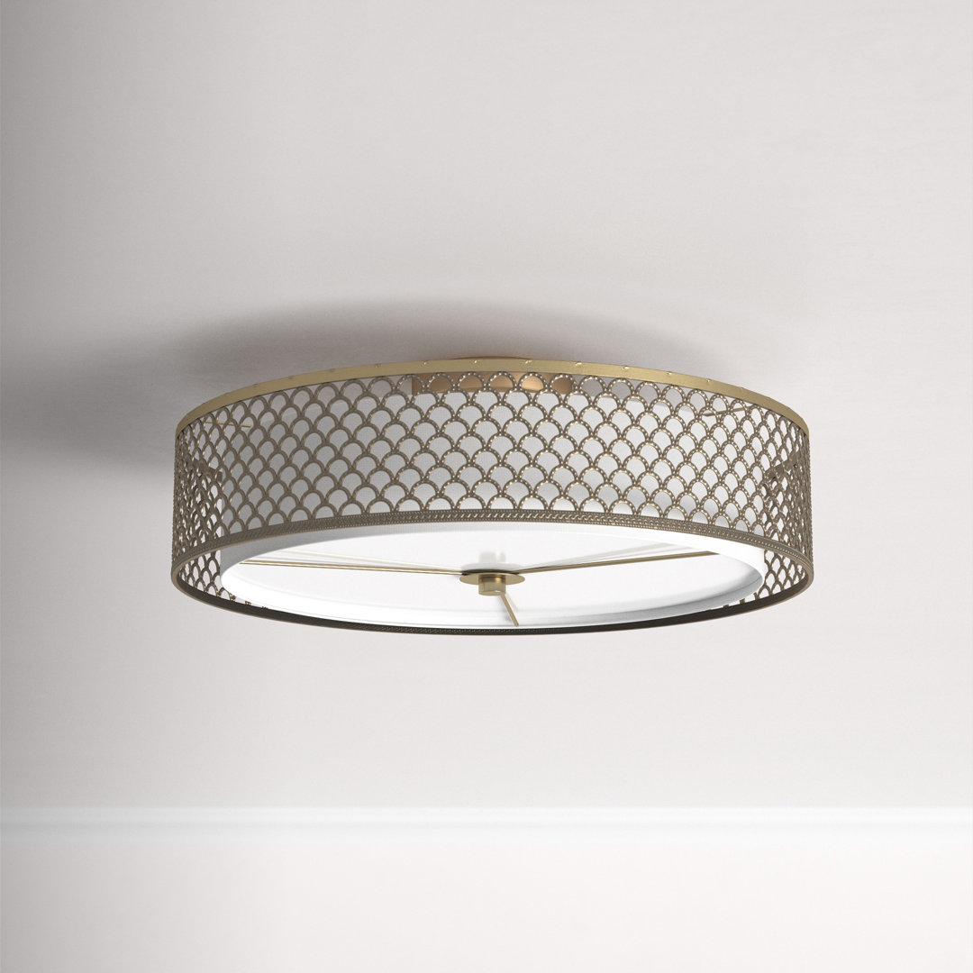 Aubusson 2 - Light 18.25''W Semi Flush Mount Kelly Clarkson Home