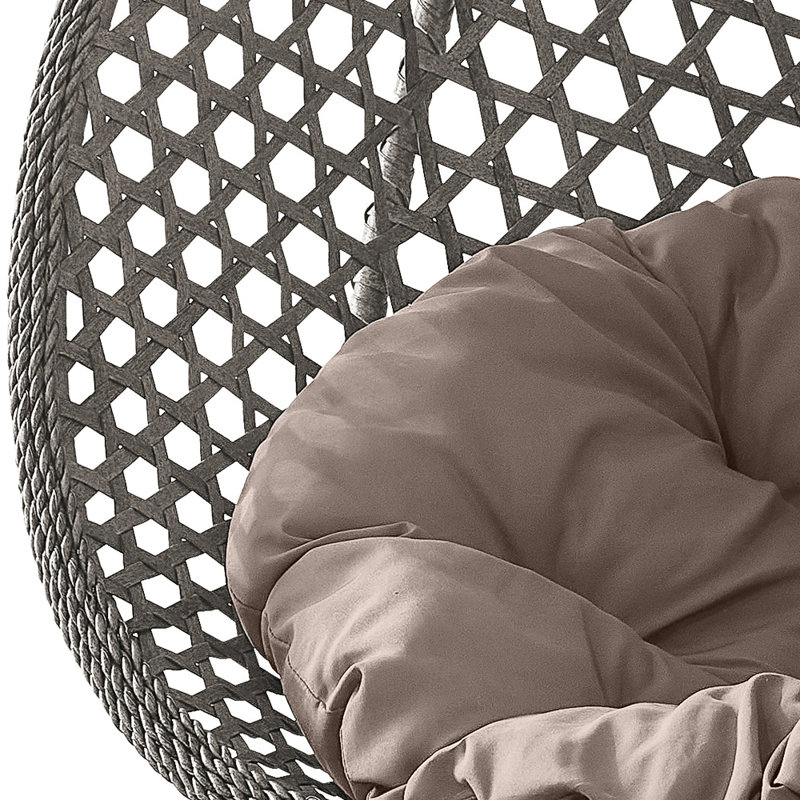 Fauteuil à œufs suspendu en rotin pour l'extérieur (gris), Gris