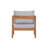 Ugarte 25" Height Modern Minimalist Acacia Wood Outdoor Lounge Chair with Cushions-124216040