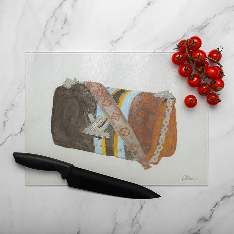 Stylish Bag Glass Chopping Board
