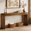 Console 63 po en bois pour vestibule, canapé long-130191553