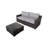 Fully Assembled 3 - Piece Patio Seating Group With Cushions, Perfect For Small Patios And Balconies, Handwoven All Weather Rope, Table Tempered Glass, Water Repellent Covers Conversation Pre