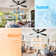 Damecia 52" 5 - Blade Smart Standard Ceiling Fan with Remote Control and LED Light