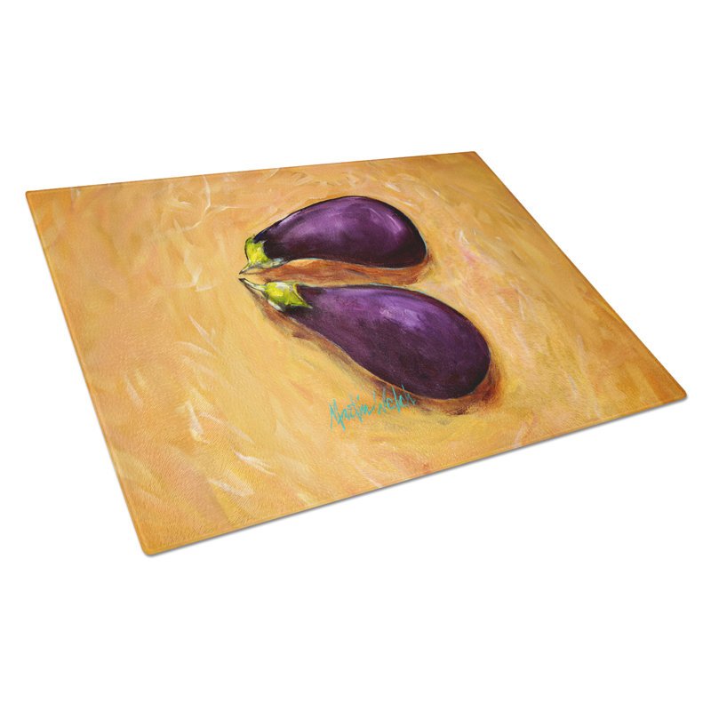 Planche à découper en verre aubergine EP II