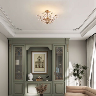 Plafonnier semi-encastré 8 lumières
