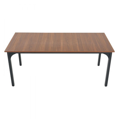 71in Rectangle Dining Table Wood Kitchen Table for 6-8 Person Brown (Only Table) by Williston Forge