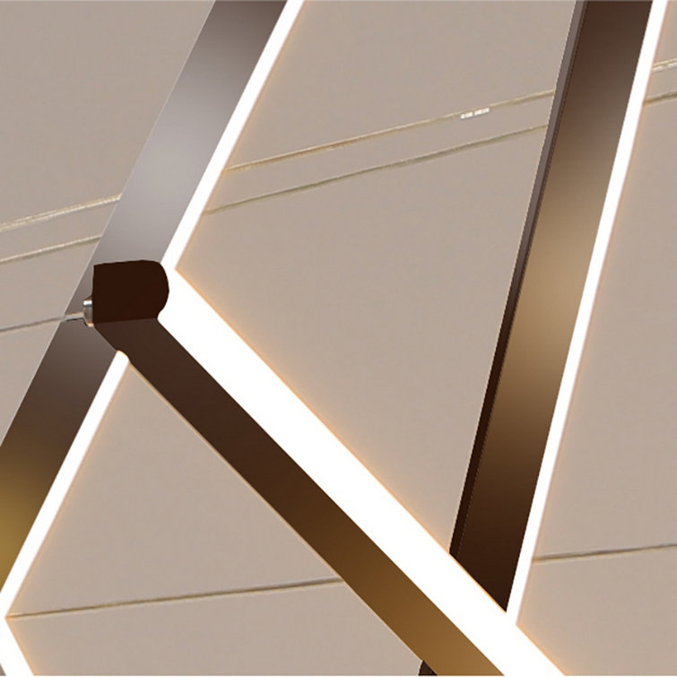 Hanging Chandelier Ceiling Light LED Twisted, Minimalist - Shade  Dia46cm*H18cm / Dia18.11x H7.09 / Black