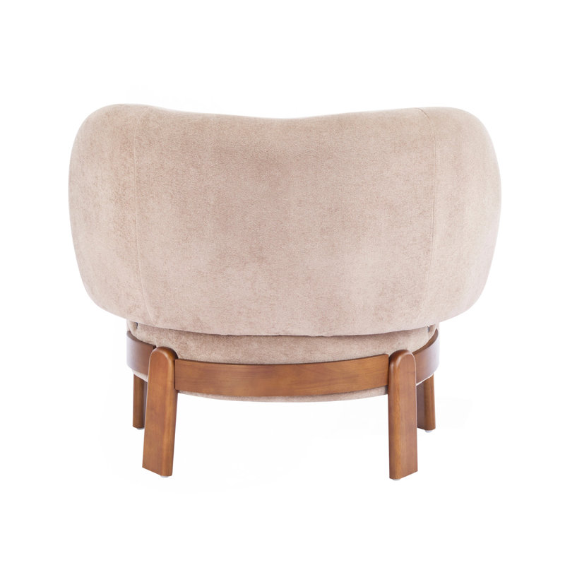 Fauteuil à oreilles Cozy, Light Brown Polyester