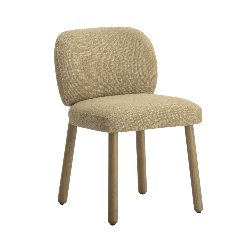 Foxy Textured Fabric Dining Chair, Honey, Light Brown