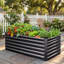 Jardinière surélevée en acier galvanisé de 1,83 m x 0,91 m x 0,61 m, bac à fleurs extérieur extra-profond en métal-2083249100