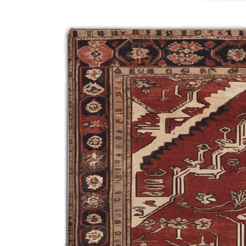 Tapis d'intérieur et d'extérieur brun Persian, Rectangulaire 2 pi x 3 pi