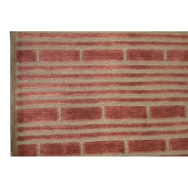 Hand-Knotted High-Quality Rust Area Rug