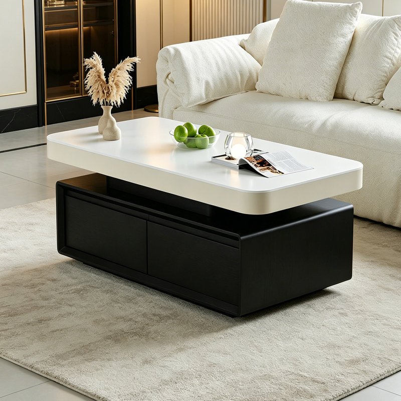 Riser, Blanc/Noir, H 17,71 po x L 47,24 po x l 23,62 po