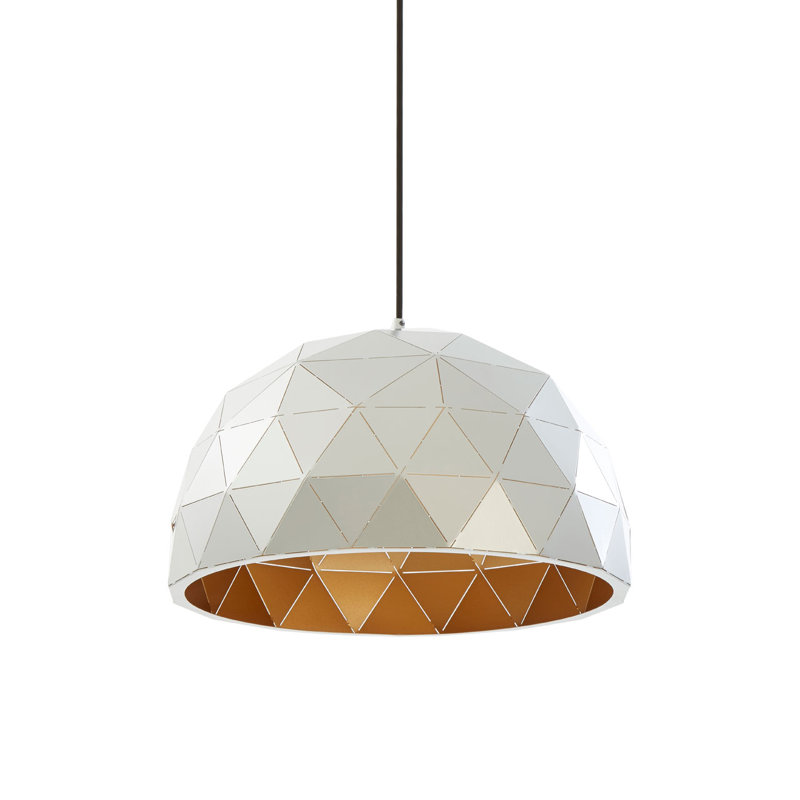 Cosima 1 - Light Single Pendant, Black, Silver/Gold, 37cm H x 40cm W x 40cm D