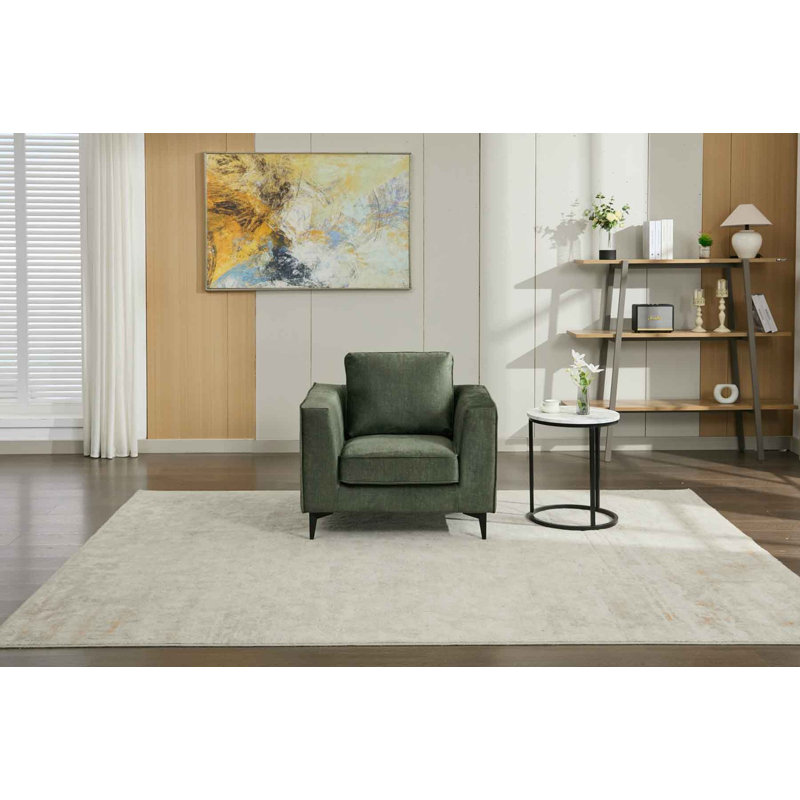 Carmen Modern Upholstered Accent Chair, Green