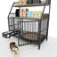 And Iron Pet Cage With Storage - Construction, Beige + Black, 50.31 In. High, 23.57 Wide, 35.83 Deep-816498055