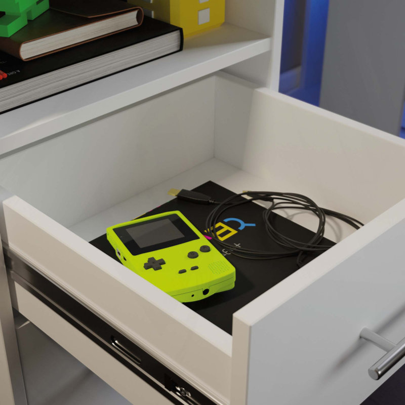 Bureau de jeu personnalisable avec rangement spacieux et moderne pour une expérience de jeu améliorée