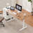 Electric Height Adjustable Standing Desk with Round Tube Column-979077955-979077952