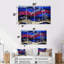 Ensemble de salon mauve et bleu fractal Modern Waves II - Abstract Modern Waves-638249731