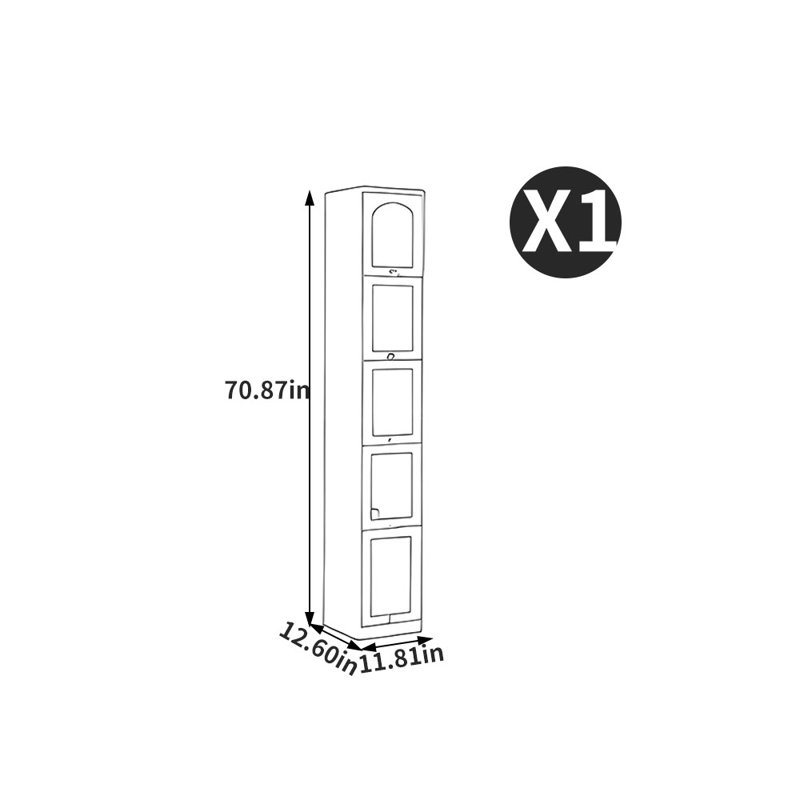 Berta, (5 tablettes) H 70,87 po x l 11,81 po x P 12,6 po