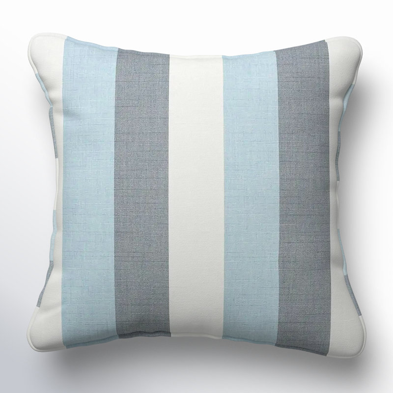 Housse et insert de coussin rectangulaire Tildi Sunbrella Lumber, 24 po x 24 po, Lin Direction