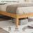 Arvion Queen Size Transitional Modern Solid  Wood Platform Bed Frame, ARB-41-Q, with Panel Headboard & Japanese Joinery, Honey Oak, No Box Spring Needed-357193831-357193829