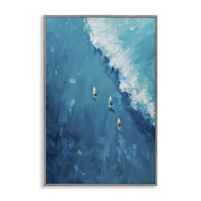 Estampe aérienne approchant la vague, estampe numérique, design par LSR Design Studio