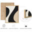 "Modern Abstract Curves", ensemble de 3 reproductions d'art mural encadrées - motif géométrique minimaliste noir, beige et blanc, œuvre d'art contemporaine pour le salon ou le bureau-118383545-118383555