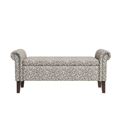 Elegant Storage - Floral , Spacious Interior Storage, Firm Seat Multi Design, Compartment, Padded Top