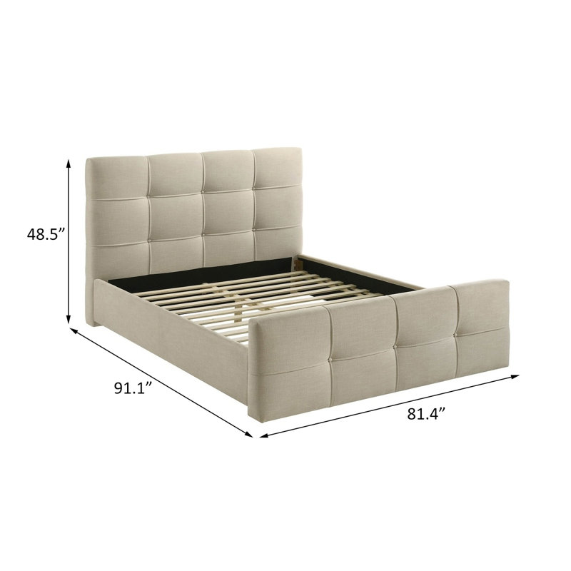 Bed, King, Ivory