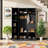 Vestia 79'' Hall Tree with Entryway Bench, Shoe Storage, 6 Enclosed Cabinets, 4 Metal Hooks & Adjustable Shelf-576077038