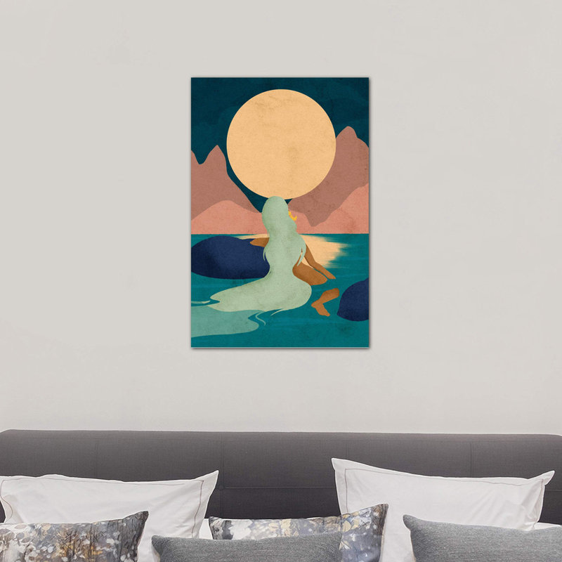 Aquarius Moon by Reyna Noriega - Wrapped Canvas Print, 66.04 cm H x 45.72 cm W x 1.91 cm D