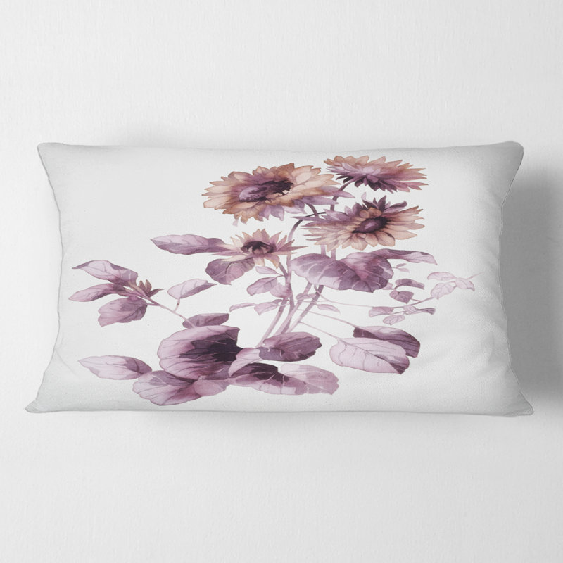 Mauve Wildflowers III - coussin traditionnel imprimé