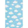 Tapis touffeté à la main à motif nuageux bleu Sachiko Abbas