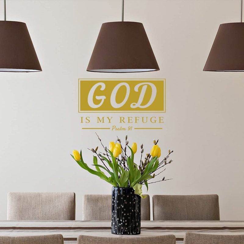 Text & Numbers Non-Wall Damaging Wall Decal, 11" H x 18" W, Gold