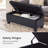 Rectangle Upholstered Storage Bench Ottoman&Stool-1894803976
