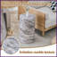Table basse cylindrique texturée en marbre gris, panneau de fibres à densité moyenne de 12 po de diamètre x H 19,7 po, sans assemblage, hauteur ergonomique pour le salon