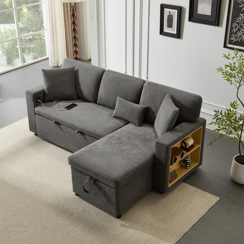 3 Seater Fabric Corner Sofa , Grey