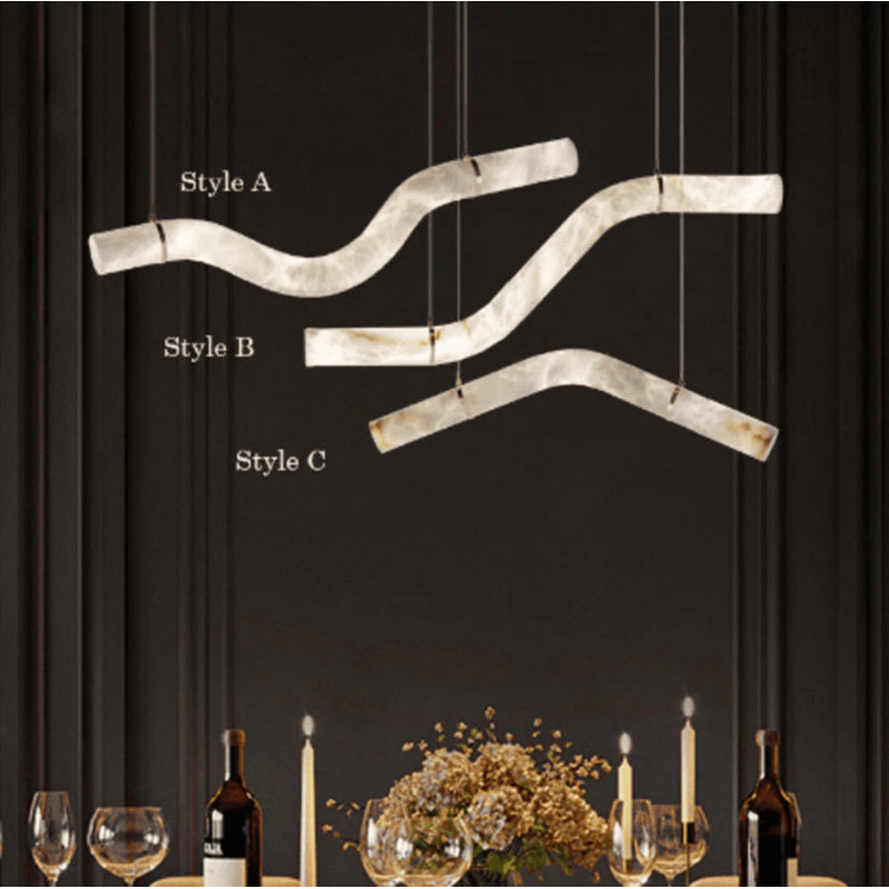 Alabaster Infinity Pendant Lamps, Style A
