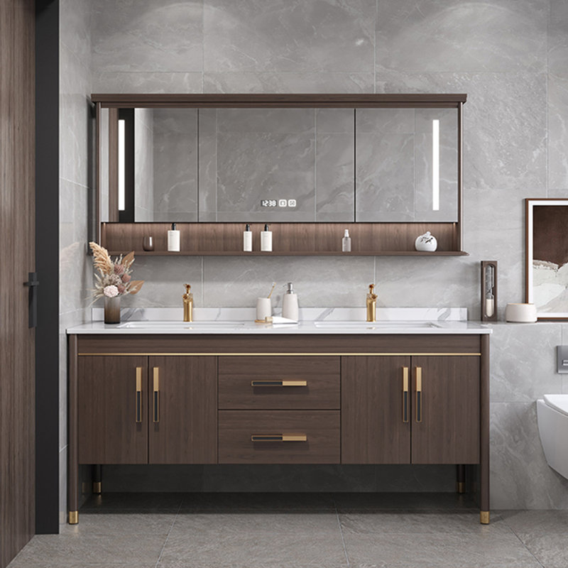 Chinese style luxurious bathroom Vanity, 63" W