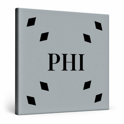 Philadelphia Football City Colors Luxury Diamond Monogram — Black Silver — Canvas Wall Art