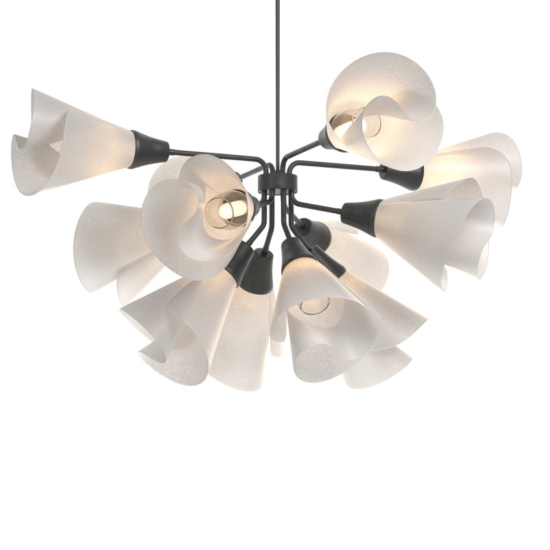 Mobius 12 - Light Sputnik Modern Linear Chandelier, Black