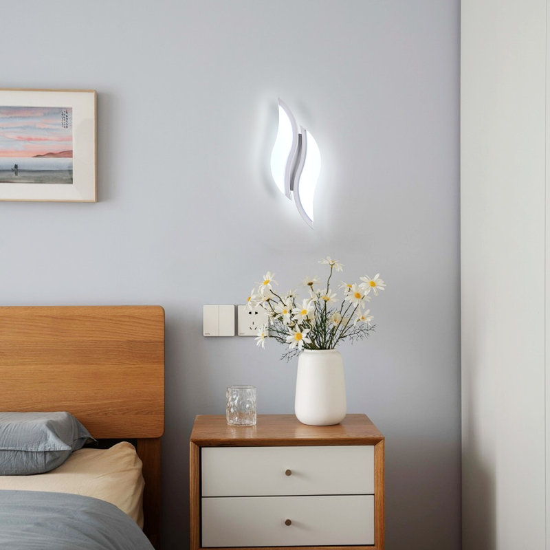 2-Light LED Flush Mounted Wall Sconce, 6500K
