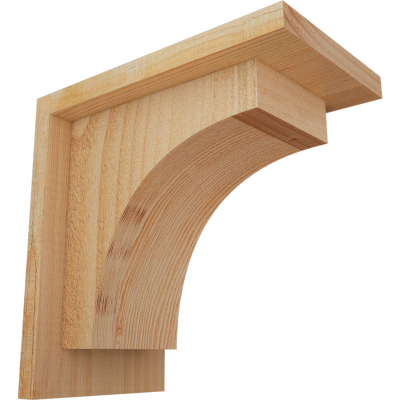 Huntington Corbel w/Backplate, 10" H x 6" W x 10" D, Douglas Fir, Rough Sawn