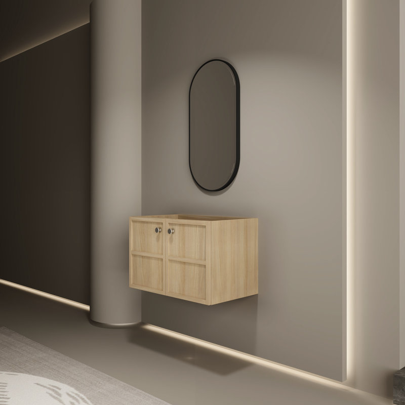 Meuble-lavabo 30 po, contreplaqué de chêne, meuble-lavabo avec rangement intérieur