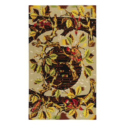 One-of-a-Kind 3'5”x5'9” 1940s Wool Area Rug