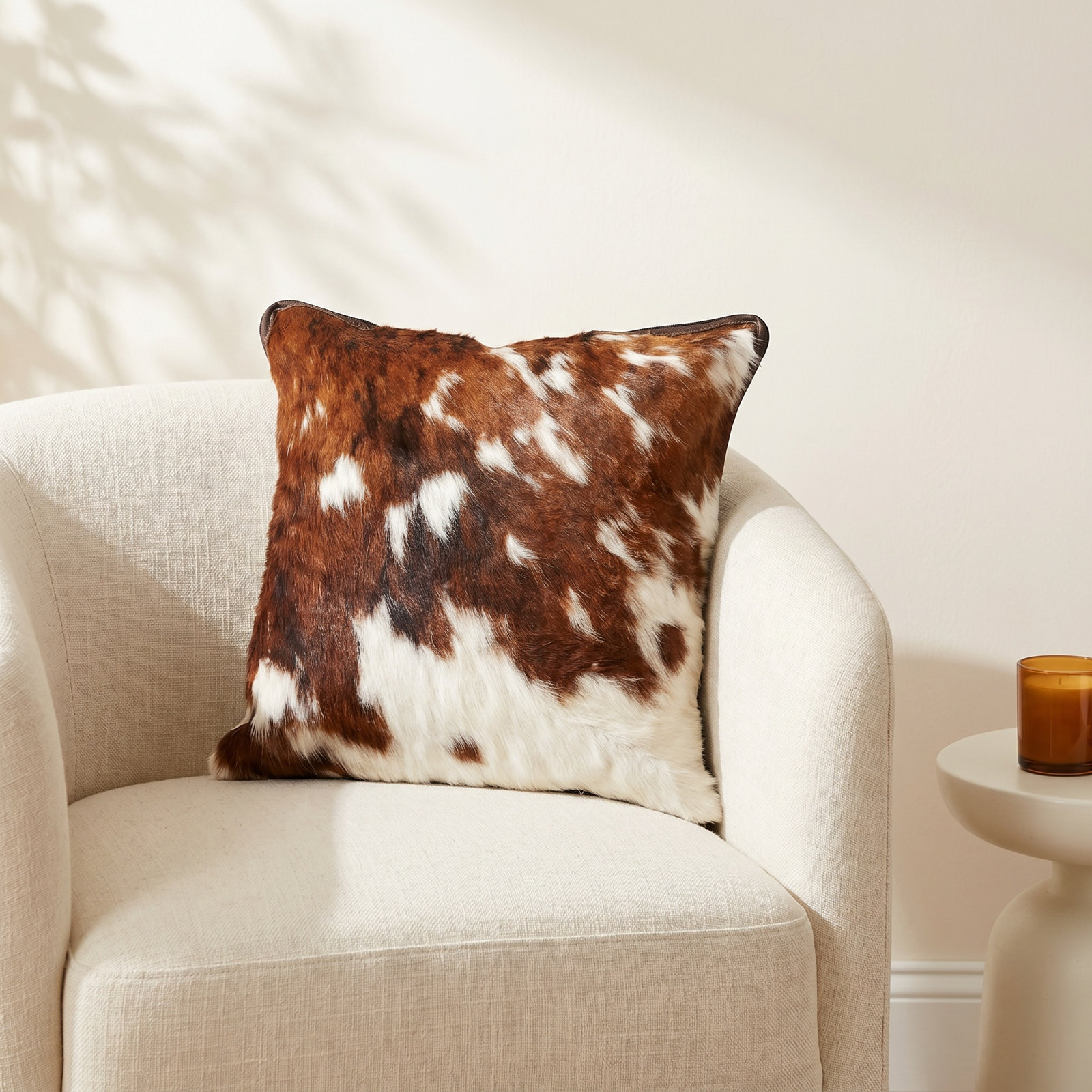 Melisande 16" x 16" Cowhide Pillow Cover