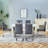 Kelik Modern Dining Table Set, Rectangular White Faux Marble Table with Mirrored Stainless Steel Base and Cantilever Chairs-328116321-328116320-269276569