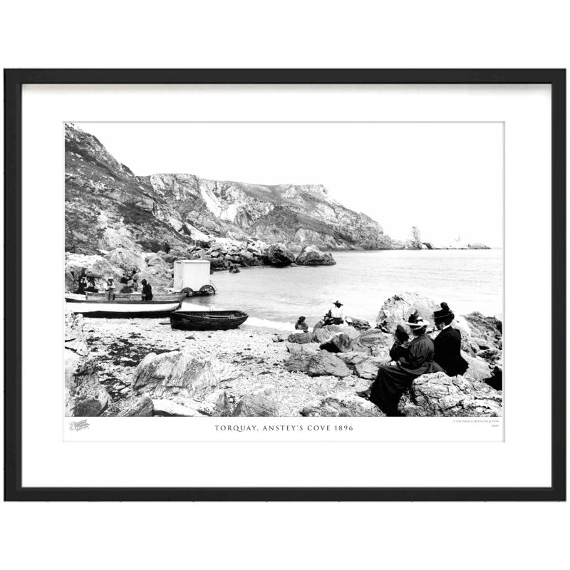 Torquay, Anstey's Cove 1896 by Francis Frith - Single Picture Frame Print, 45cm H x 60cm W x 2.3cm D